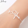 Jisensp Stainless Steel Mickey Bracelets for Women