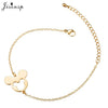 Jisensp Stainless Steel Mickey Bracelets for Women