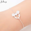 Jisensp Stainless Steel Mickey Bracelets for Women