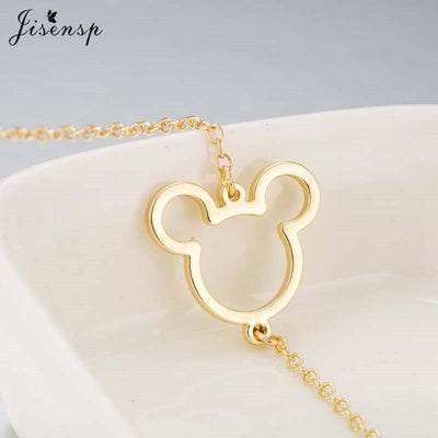 Jisensp Stainless Steel Mickey Bracelets for Women