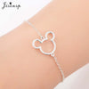 Jisensp Stainless Steel Mickey Bracelets for Women