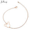 Jisensp Stainless Steel Mickey Bracelets for Women