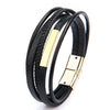 Leather Bracelets & Bangles in Black and Brown Color with Magnetic Elegent Bracelet for Man