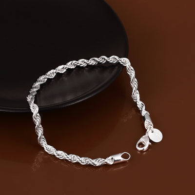 Elegant Shiny Jewelry Unisex Twist Bracelet