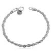 Elegant Shiny Jewelry Unisex Twist Bracelet