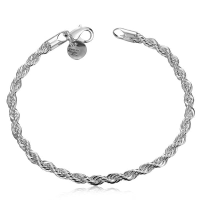 Elegant Shiny Jewelry Unisex Twist Bracelet