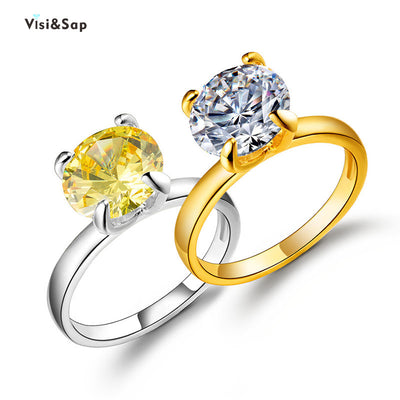 Visisap Brilliant Woman 5 Carat Zircon Rings for Women