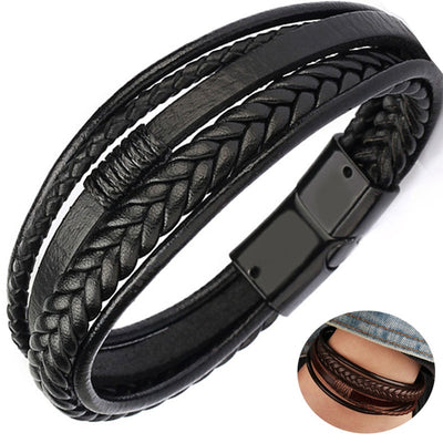 Mens leather bracelet Leather bangles for men