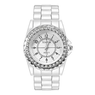 Xirhua Women Watch White Stainless Steel Ceramic Watches Women