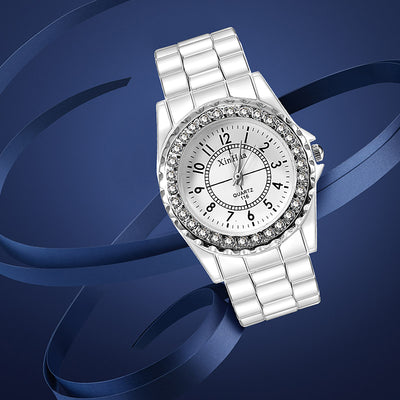 Xirhua Women Watch White Stainless Steel Ceramic Watches Women