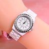 Xirhua Women Watch White Stainless Steel Ceramic Watches Women