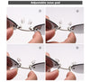 Oulylan Matrix Morpheus Round Rimless Sunglasses Men