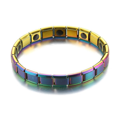 New 4 Color Blue Stainless Steel Chains Health Energy Balance Germanium Magnetic Bracelet For Men