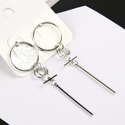 Earrings Brincos Silver Long Korean Earrings For Women