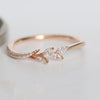 Leaf Crystal Engagement Rings Women's