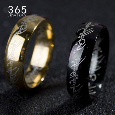 Magic Letter The Lord of One Ring Black Silver Gold color