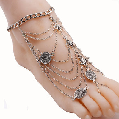 New Fashion Summer Sexy Silver Tassel Anklet