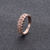 Top Quality Gold Concise Classical CZ Crystal Wedding Ring Rose Gold Color