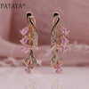 328 Anniversary 585 Rose Gold Multicolor Water Drop Earrings