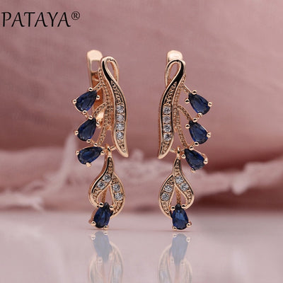 328 Anniversary 585 Rose Gold Multicolor Water Drop Earrings