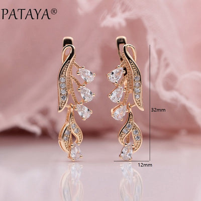 328 Anniversary 585 Rose Gold Multicolor Water Drop Earrings