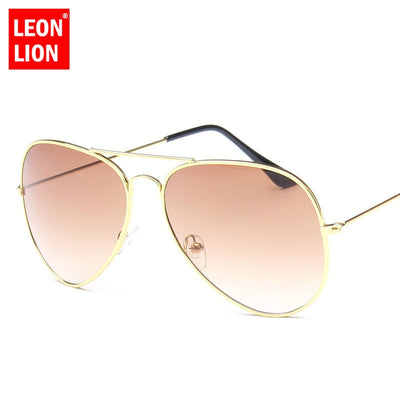 LeonLion 2018 Pilot Rainbow Sunglasses Men