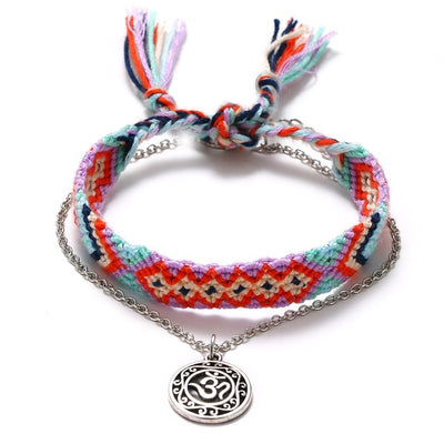 Vintage OM Rune Weave Anklets For Women