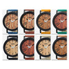 Fashion Luxury Imitation Wood Grain Watch Men