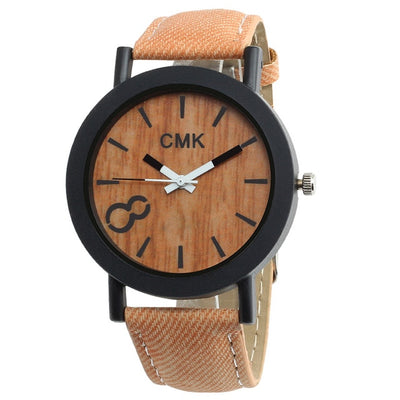 Fashion Luxury Imitation Wood Grain Watch Men