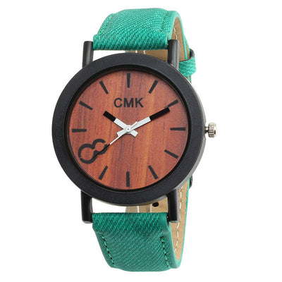 Fashion Luxury Imitation Wood Grain Watch Men