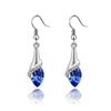 Hanging Earrings 11 Colors Austria Crystal Horse Eye Stone Drop Earrings For Women