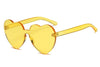 New Fashion cute sexy retro Love Heart  Rimless Sunglasses Women