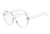 New Fashion cute sexy retro Love Heart  Rimless Sunglasses Women