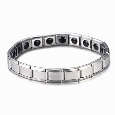 New 4 Color Blue Stainless Steel Chains Health Energy Balance Germanium Magnetic Bracelet For Men