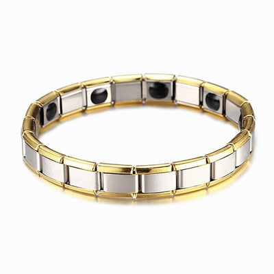 New 4 Color Blue Stainless Steel Chains Health Energy Balance Germanium Magnetic Bracelet For Men