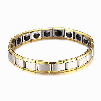 New 4 Color Blue Stainless Steel Chains Health Energy Balance Germanium Magnetic Bracelet For Men