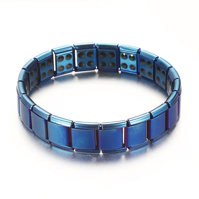 New 4 Color Blue Stainless Steel Chains Health Energy Balance Germanium Magnetic Bracelet For Men