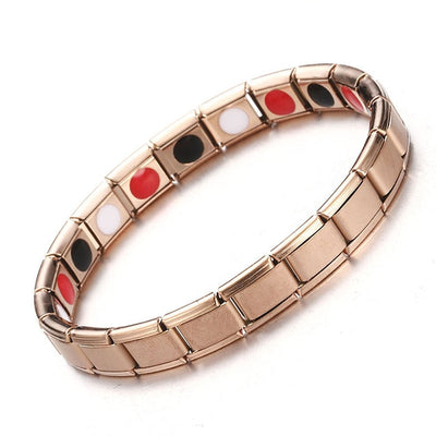 New 4 Color Blue Stainless Steel Chains Health Energy Balance Germanium Magnetic Bracelet For Men