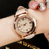 New ladies watch Rhinestone Leather Bracelet Wristwatch Women