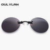 Oulylan Matrix Morpheus Round Rimless Sunglasses Men