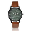 Miler Mens watch leather quartz Mathe matical formula prints fashion wrist watch men