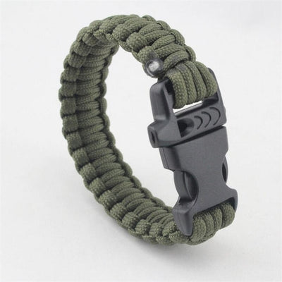 Bracelet For Men Outdoor Camping Rescue Paracord Survival Parachute Cord Multifunctional