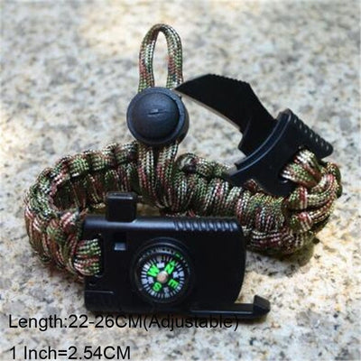 Bracelet For Men Outdoor Camping Rescue Paracord Survival Parachute Cord Multifunctional