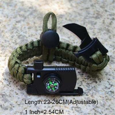 Bracelet For Men Outdoor Camping Rescue Paracord Survival Parachute Cord Multifunctional