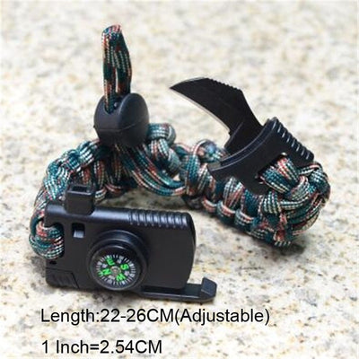 Bracelet For Men Outdoor Camping Rescue Paracord Survival Parachute Cord Multifunctional