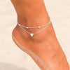 Boho Opal Female Anklets Barefoot Crochet Sandals