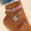 Boho Opal Female Anklets Barefoot Crochet Sandals