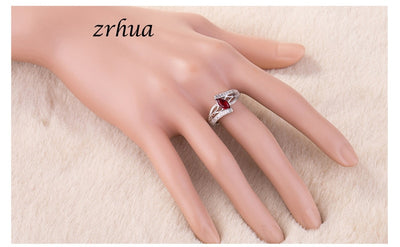 ZRHUA Ladies 925 Sterling Silver Finger Rings for Women