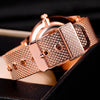 Fashion Alloy Belt Mesh Watches Unisex Women