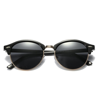 Sunglasses Women Retro Round Mirror Driving Sun Glasses